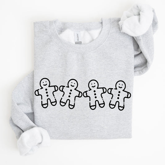 Gingerbread Men, Christmas, Cute, Classic, Traditional, Winter, Santa Sweatshirt