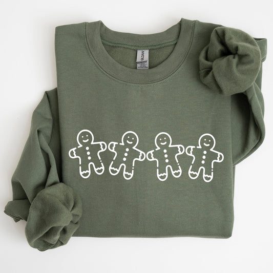 Gingerbread Men, Christmas, Cute, Classic, Traditional, Winter, Santa Sweatshirt