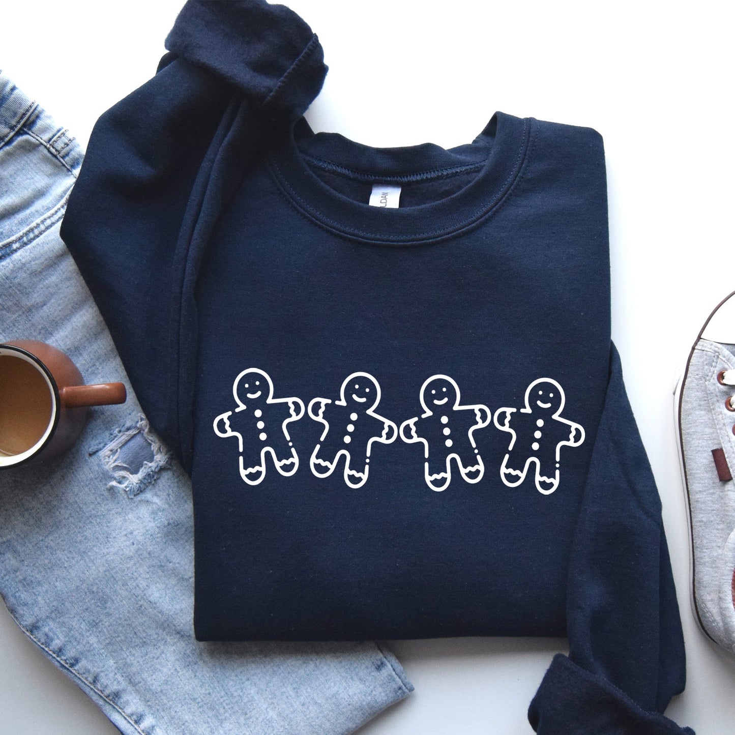 Gingerbread Men, Christmas, Cute, Classic, Traditional, Winter, Santa Sweatshirt