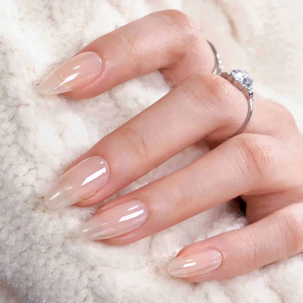 Mirror Glaze Almond Nails - Press On Nails | Long Lasting & Reusable