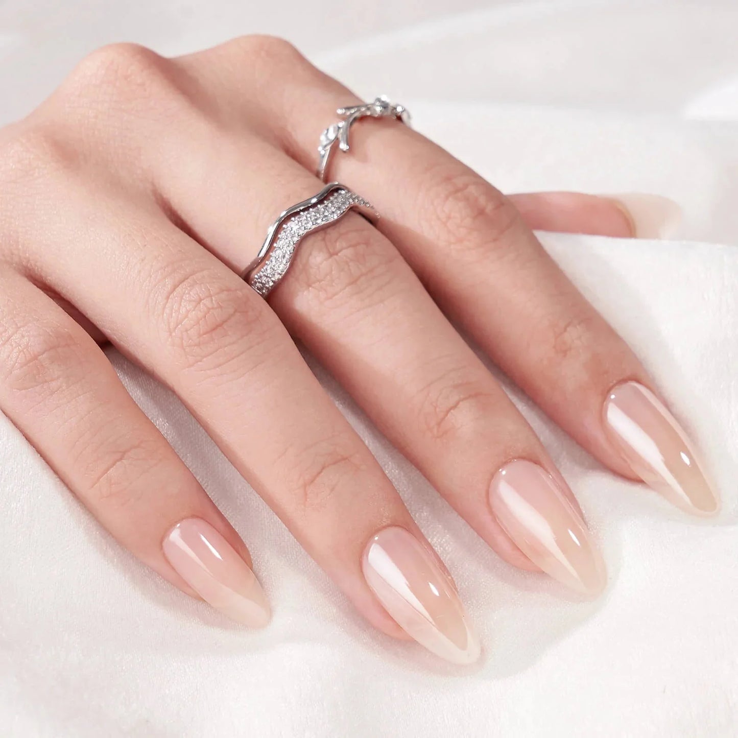 Mirror Glaze Almond Nails - Press On Nails | Long Lasting & Reusable