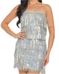 Black Sequin Tube Dress