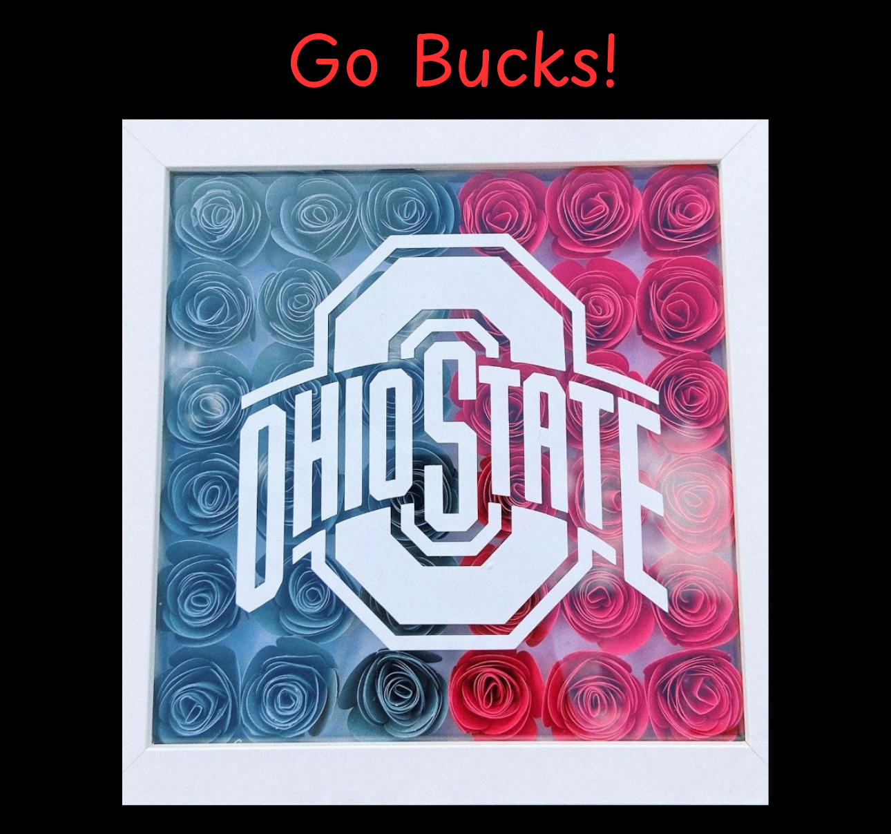 Custom College Flower Shadowbox