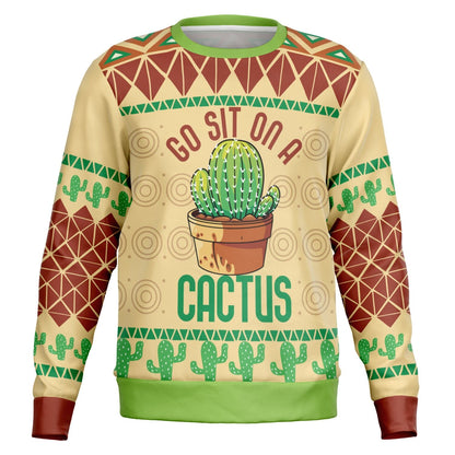 Go Sit on a Cactus Christmas Sweatshirt