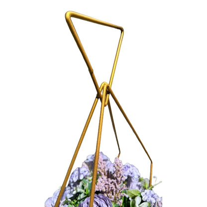 Gold Diamond Flower Rack Dining Table Centerpieces 2-Pack