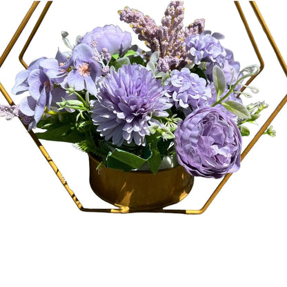 Gold Diamond Flower Rack Dining Table Centerpieces 2-Pack