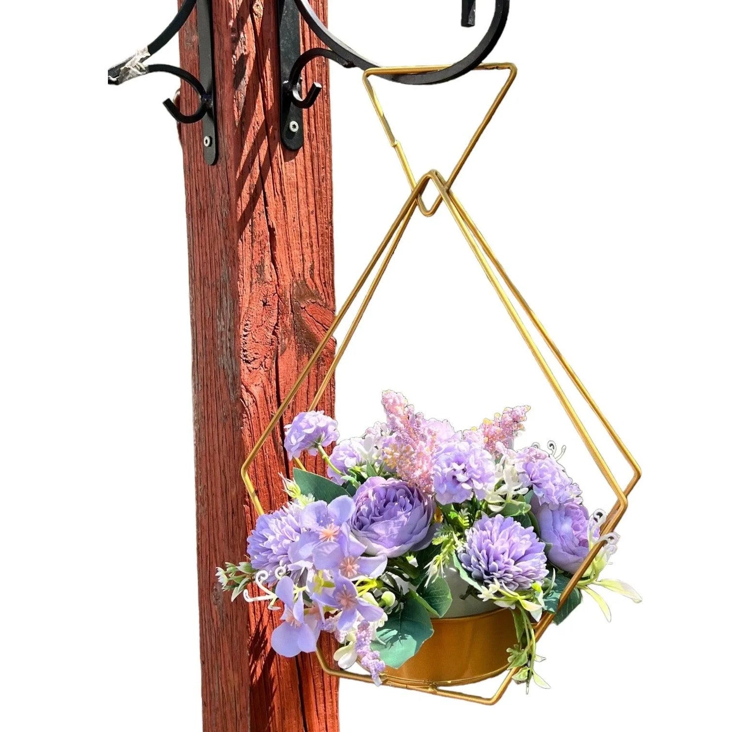 Gold Diamond Flower Rack Dining Table Centerpieces 2-Pack