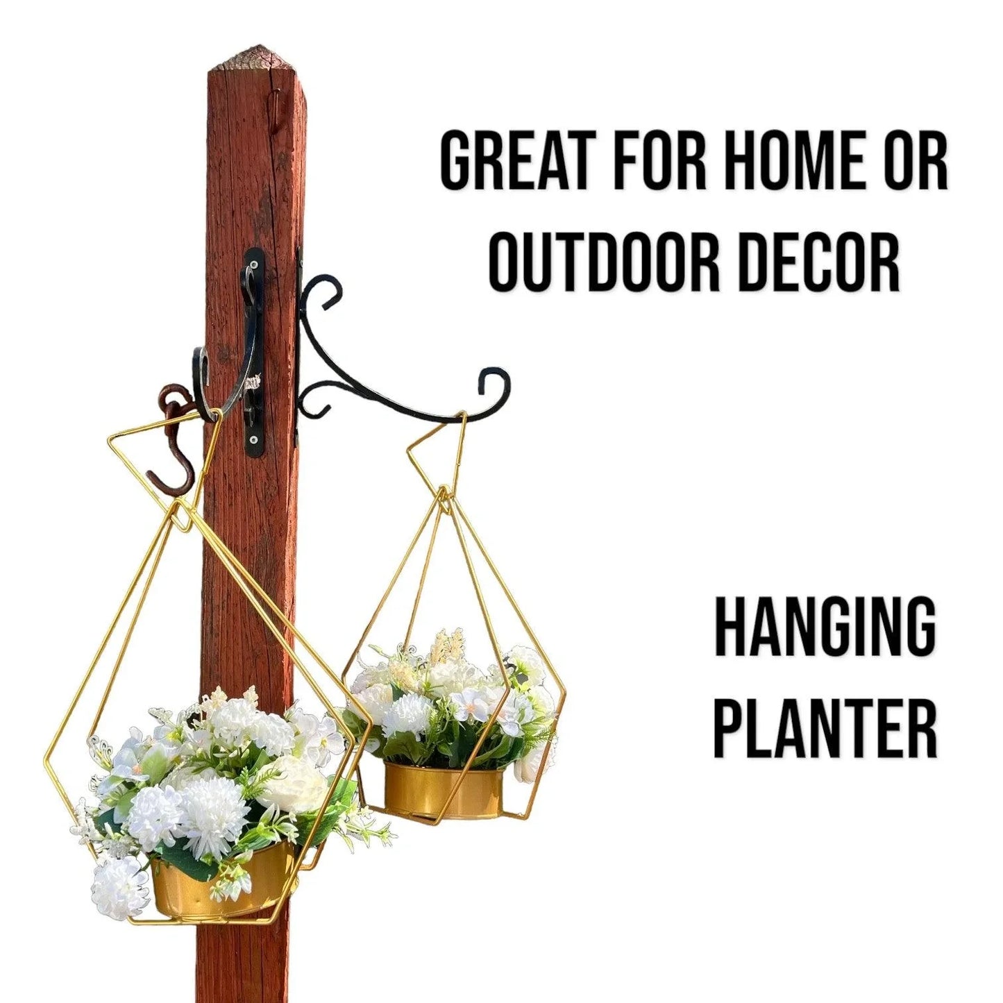 Gold Diamond Flower Rack Dining Table Centerpieces 2-Pack