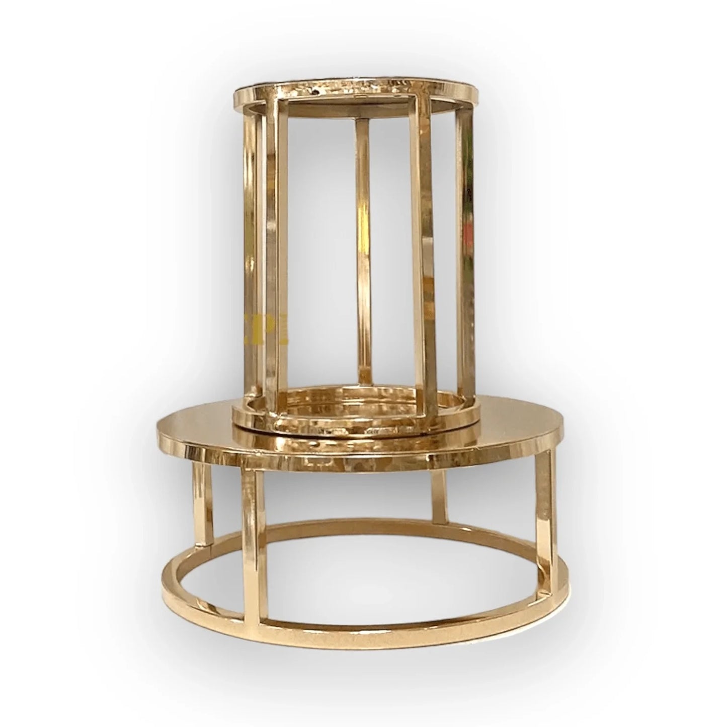 Gold Round Cake Dessert Stand Table Risers