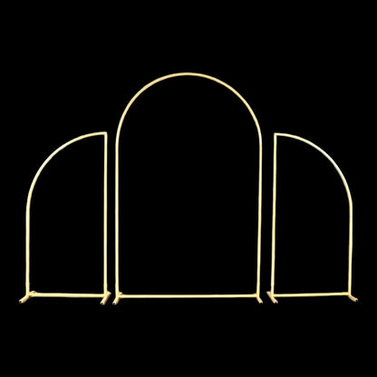 Gold Wedding Arch Decoration Backdrop 3-Piece