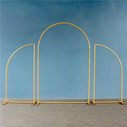 Gold Wedding Arch Decoration Backdrop 3-Piece
