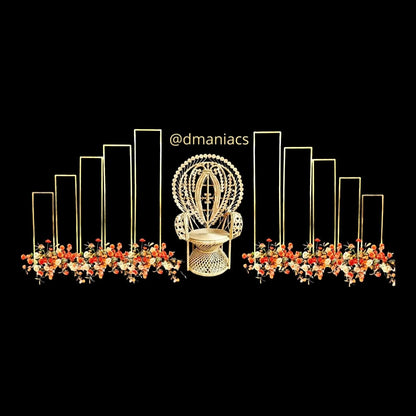 Gold Wedding Decor Backdrop Stand 5-Piece