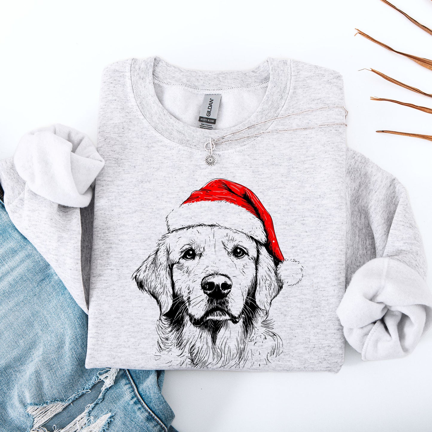 Golden Retriever, Santa, Dog, Christmas, Dog Lover, Pet Sweatshirt