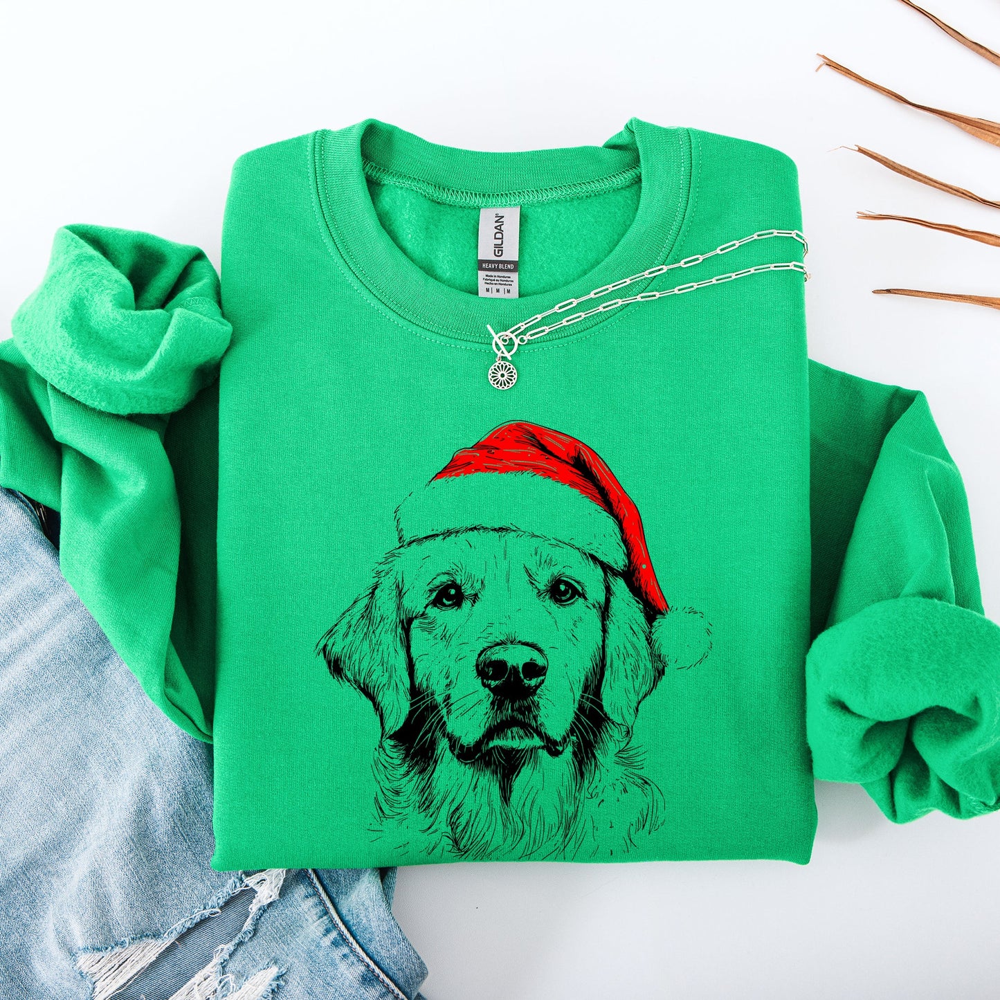 Golden Retriever, Santa, Dog, Christmas, Dog Lover, Pet Sweatshirt