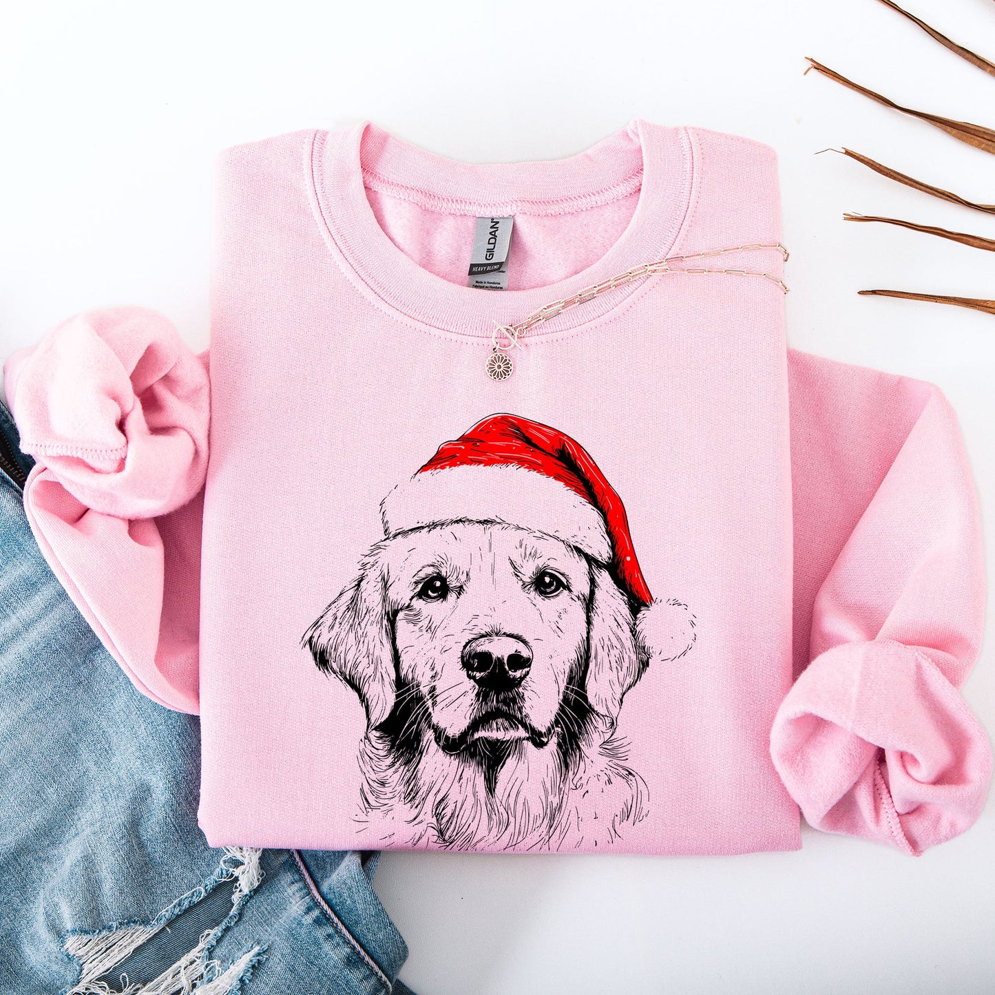Golden Retriever, Santa, Dog, Christmas, Dog Lover, Pet Sweatshirt