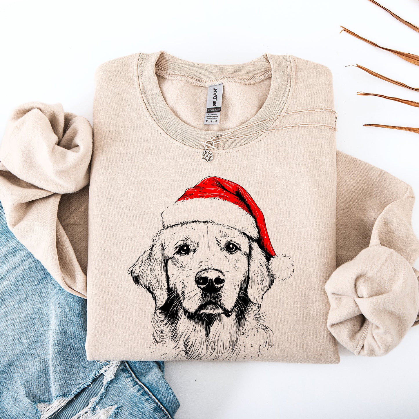 Golden Retriever, Santa, Dog, Christmas, Dog Lover, Pet Sweatshirt