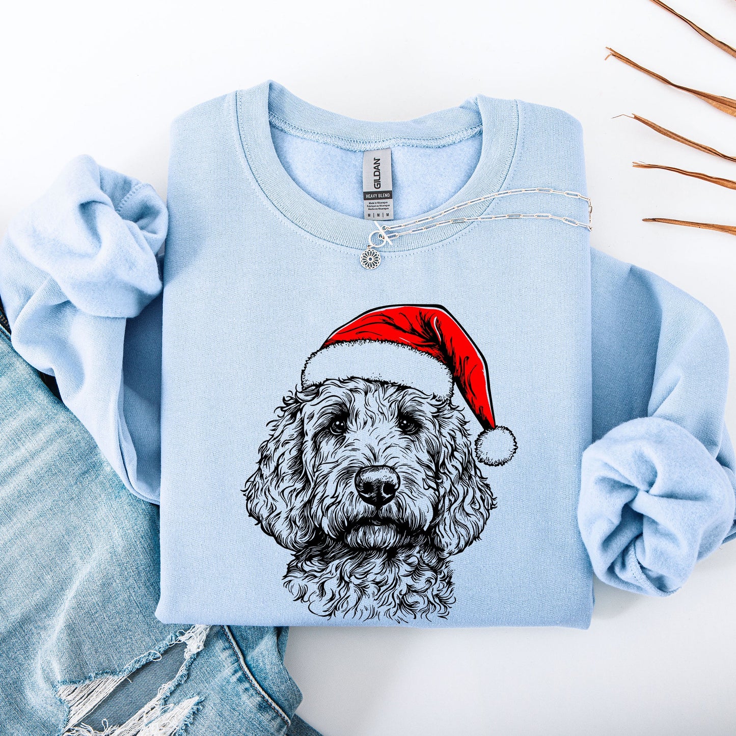 Goldendoodle, Santa, Dog, Christmas, Dog Lover, Pet Sweatshirt