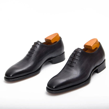 Seamless Goodyear Mens  Coffee Oxford Dress Shoes Lron Gray