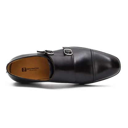 Goodyear Premium Double Monk Strap Shoes Black