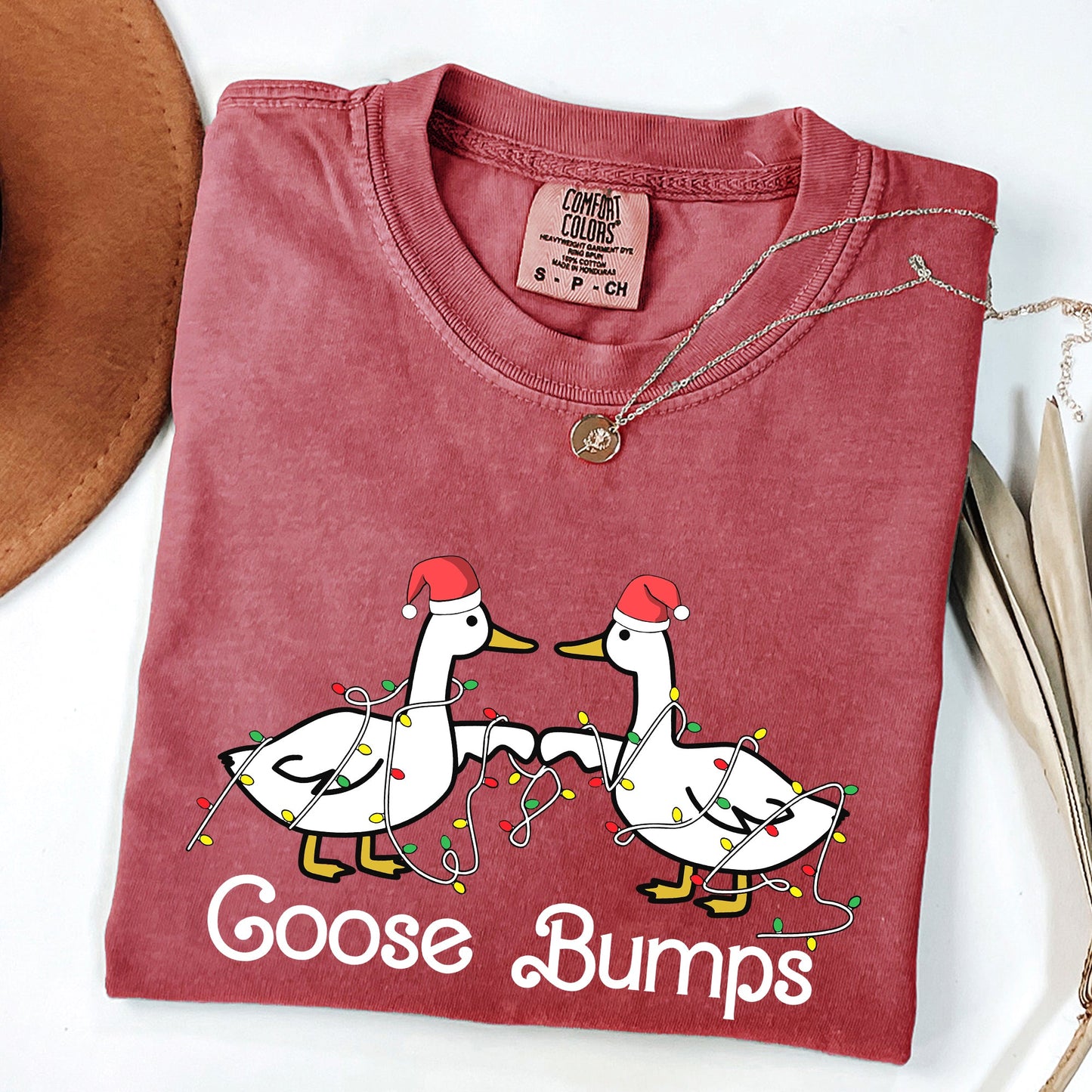 Goose Fist Bumps, Christmas, Santa, Cute, Funny, Xmas Tshirt Comfort Colors T-Shirt
