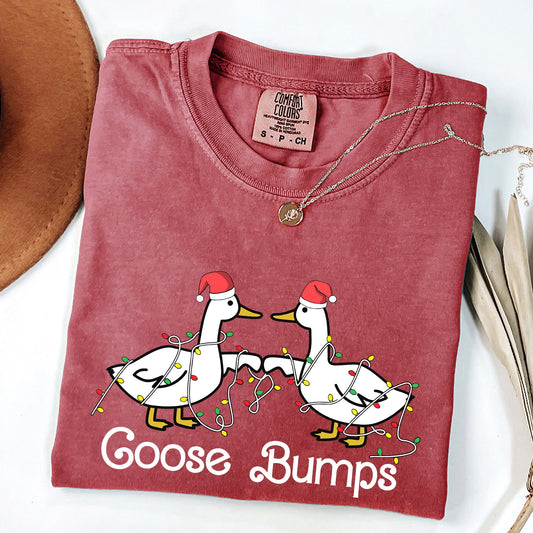 Goose Fist Bumps, Christmas, Santa, Cute, Funny, Xmas Tshirt Comfort Colors T-Shirt