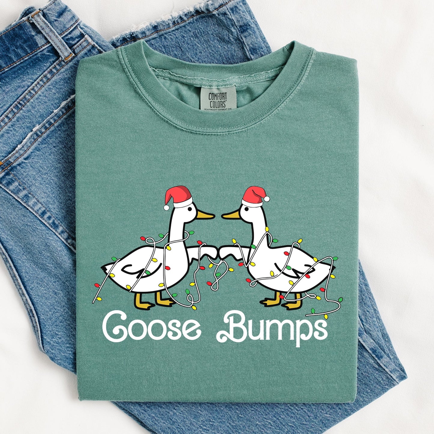 Goose Fist Bumps, Christmas, Santa, Cute, Funny, Xmas Tshirt Comfort Colors T-Shirt
