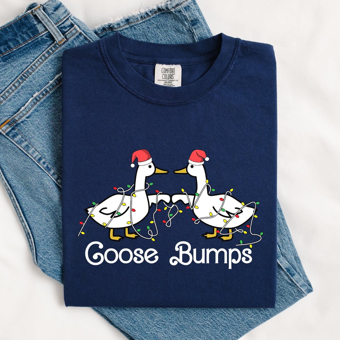 Goose Fist Bumps, Christmas, Santa, Cute, Funny, Xmas Tshirt Comfort Colors T-Shirt