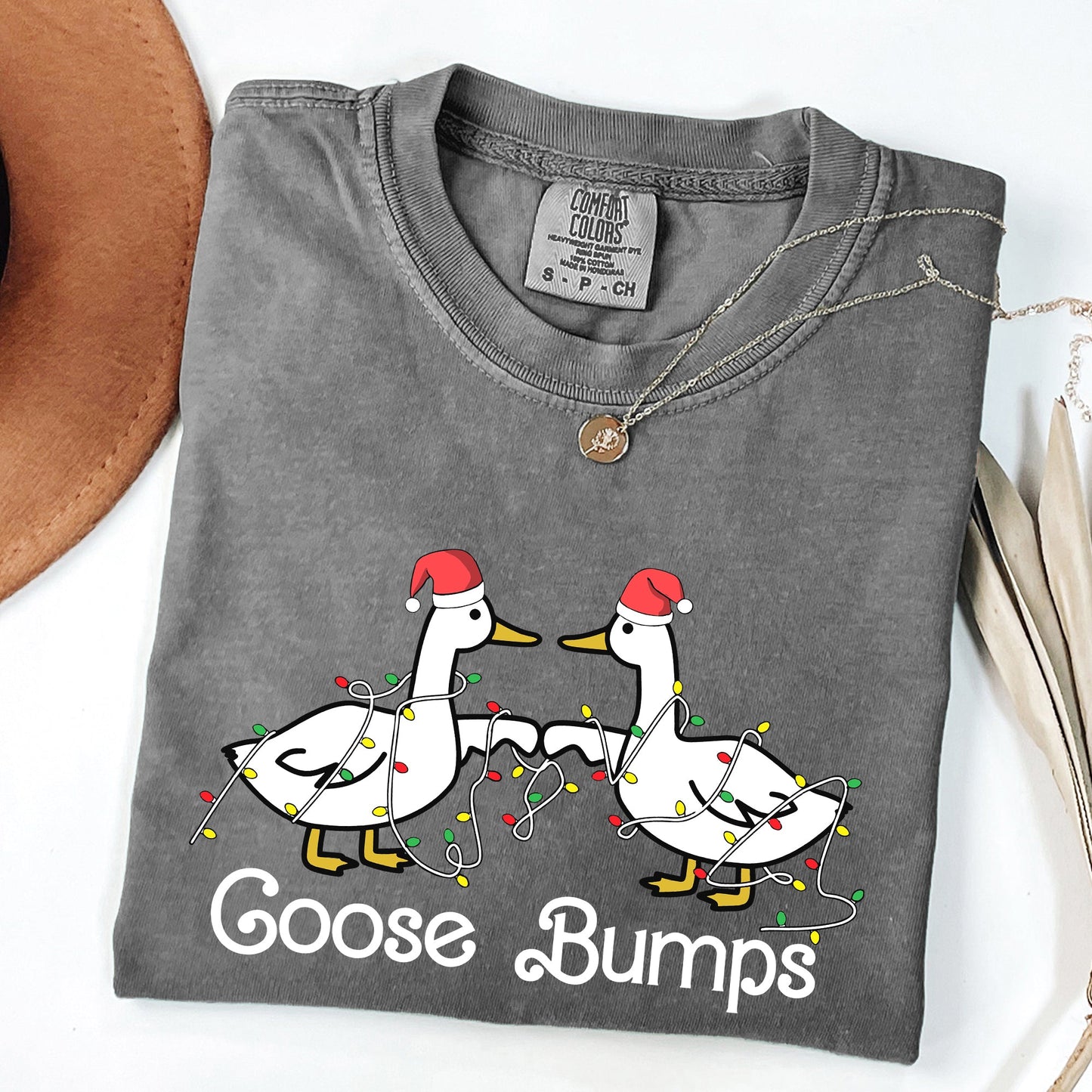 Goose Fist Bumps, Christmas, Santa, Cute, Funny, Xmas Tshirt Comfort Colors T-Shirt