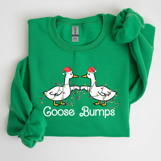 Goose Fist Bumps, Christmas, Santa, Cute, Funny, Xmas Sweatshirt