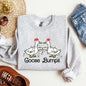 Goose Fist Bumps, Christmas, Santa, Cute, Funny, Xmas Sweatshirt