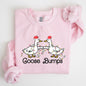 Goose Fist Bumps, Christmas, Santa, Cute, Funny, Xmas Sweatshirt