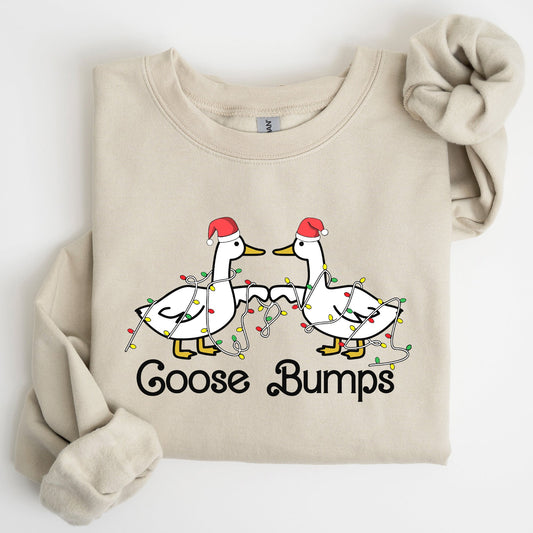 Goose Fist Bumps, Christmas, Santa, Cute, Funny, Xmas Sweatshirt