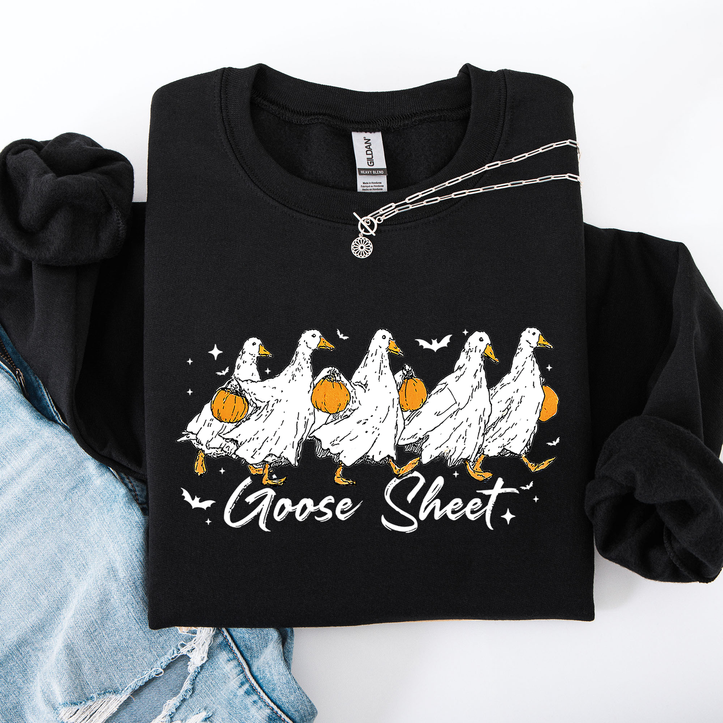 Goose Sheet, Cute, Halloween, Trick or Treat Sweatshirt