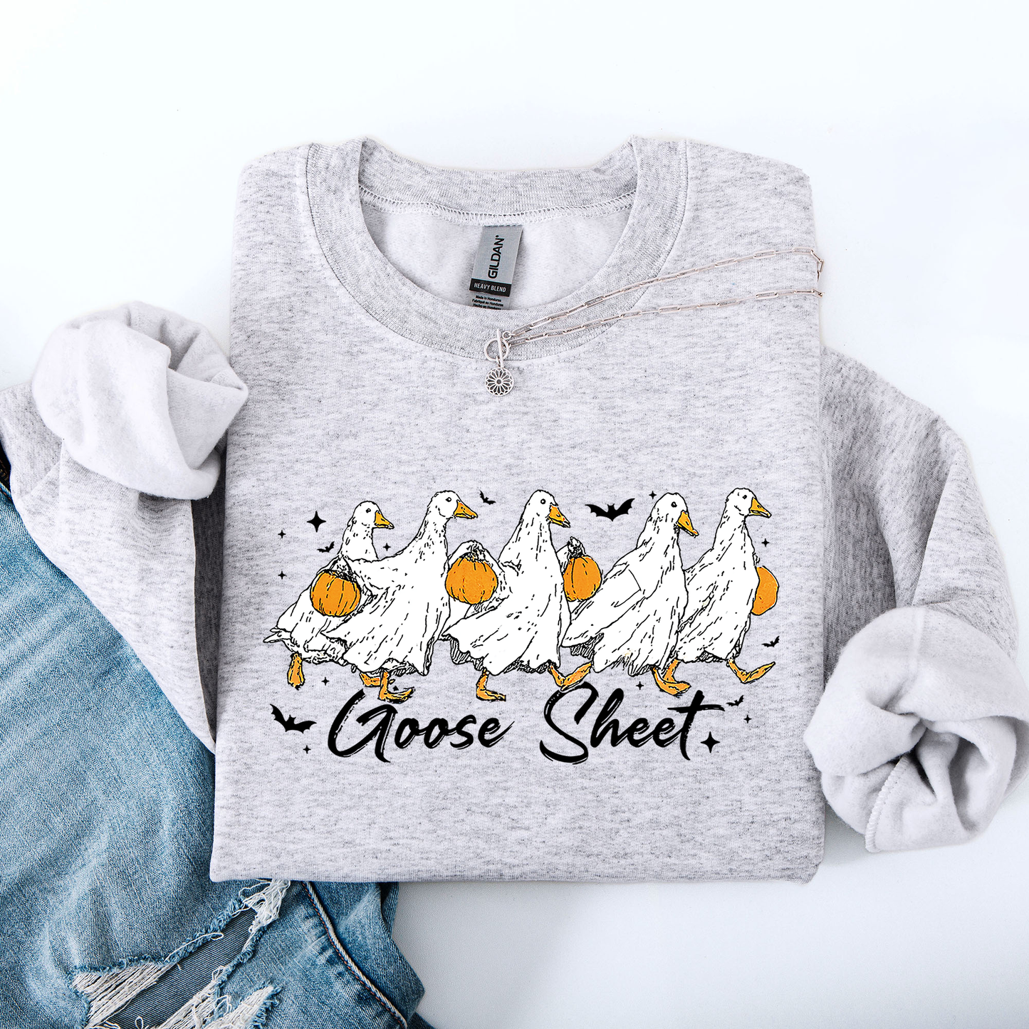 Goose Sheet, Cute, Halloween, Trick or Treat Sweatshirt
