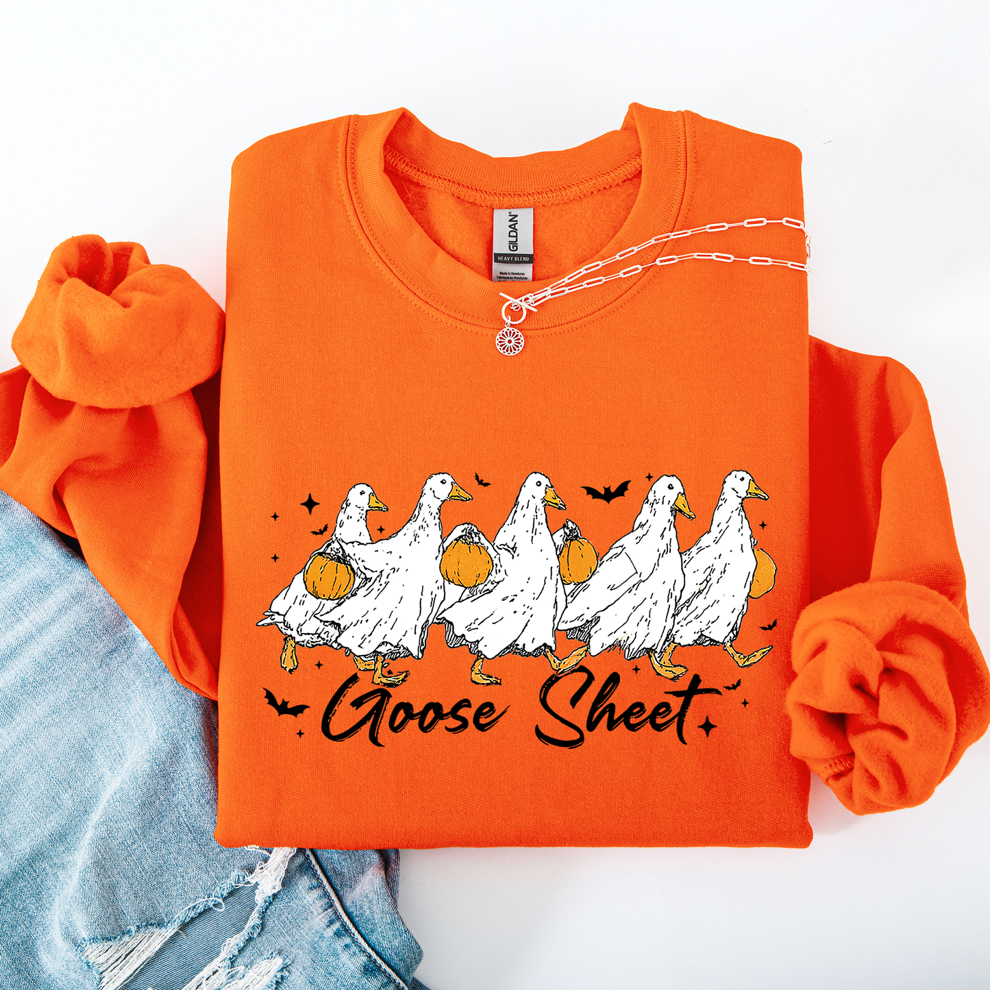 Goose Sheet, Cute, Halloween, Trick or Treat Sweatshirt