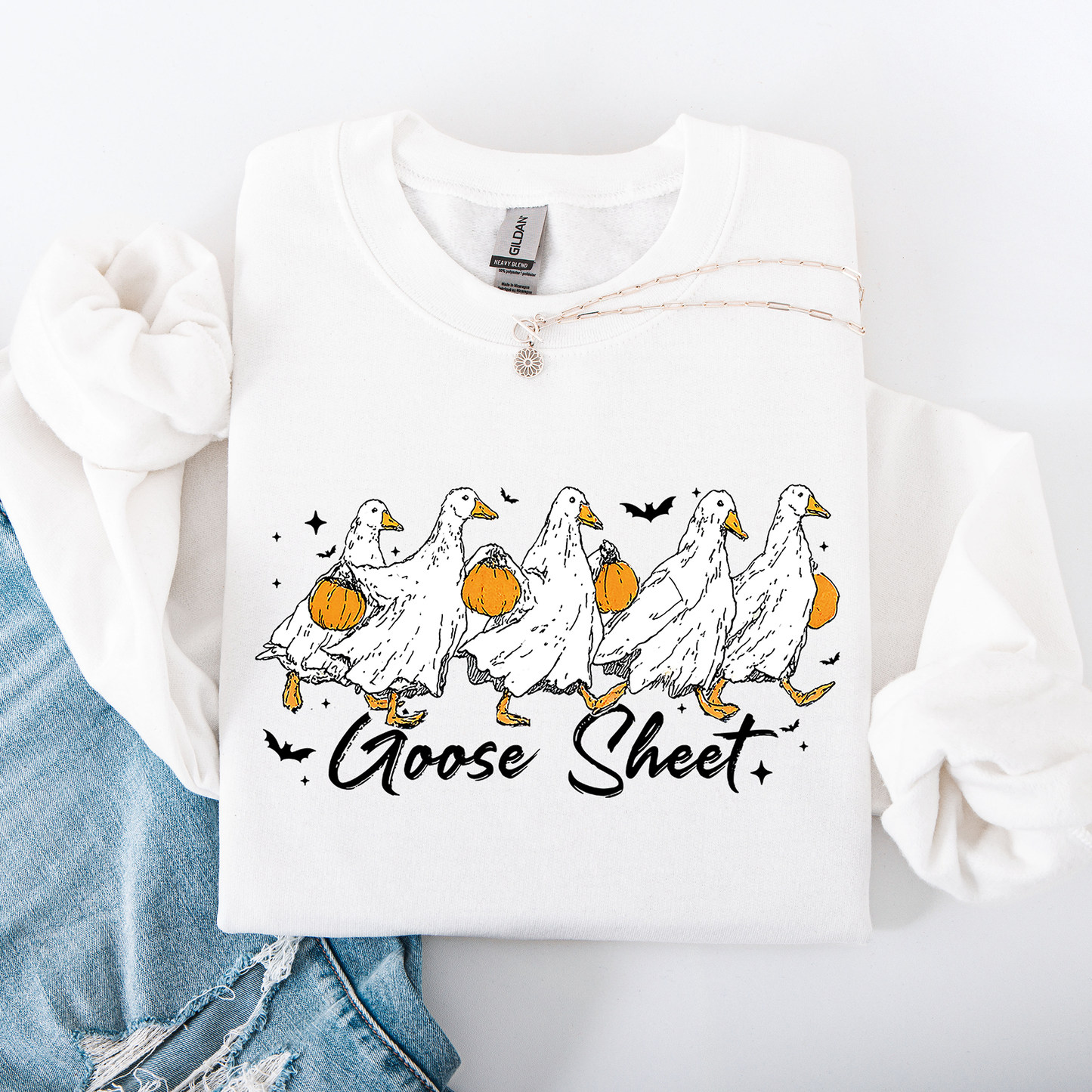 Goose Sheet, Cute, Halloween, Trick or Treat Sweatshirt