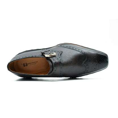Grain of Tumbled Kangaroo Leather Monk Shoes