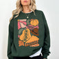 Grateful, Thankful, Blessed, Autumn, Thanksgiving, Flowers, Pumpkins, Pilgrims Sweatshirt