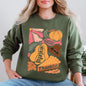 Grateful, Thankful, Blessed, Autumn, Thanksgiving, Flowers, Pumpkins, Pilgrims Sweatshirt