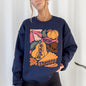 Grateful, Thankful, Blessed, Autumn, Thanksgiving, Flowers, Pumpkins, Pilgrims Sweatshirt