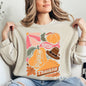 Grateful, Thankful, Blessed, Autumn, Thanksgiving, Flowers, Pumpkins, Pilgrims Sweatshirt