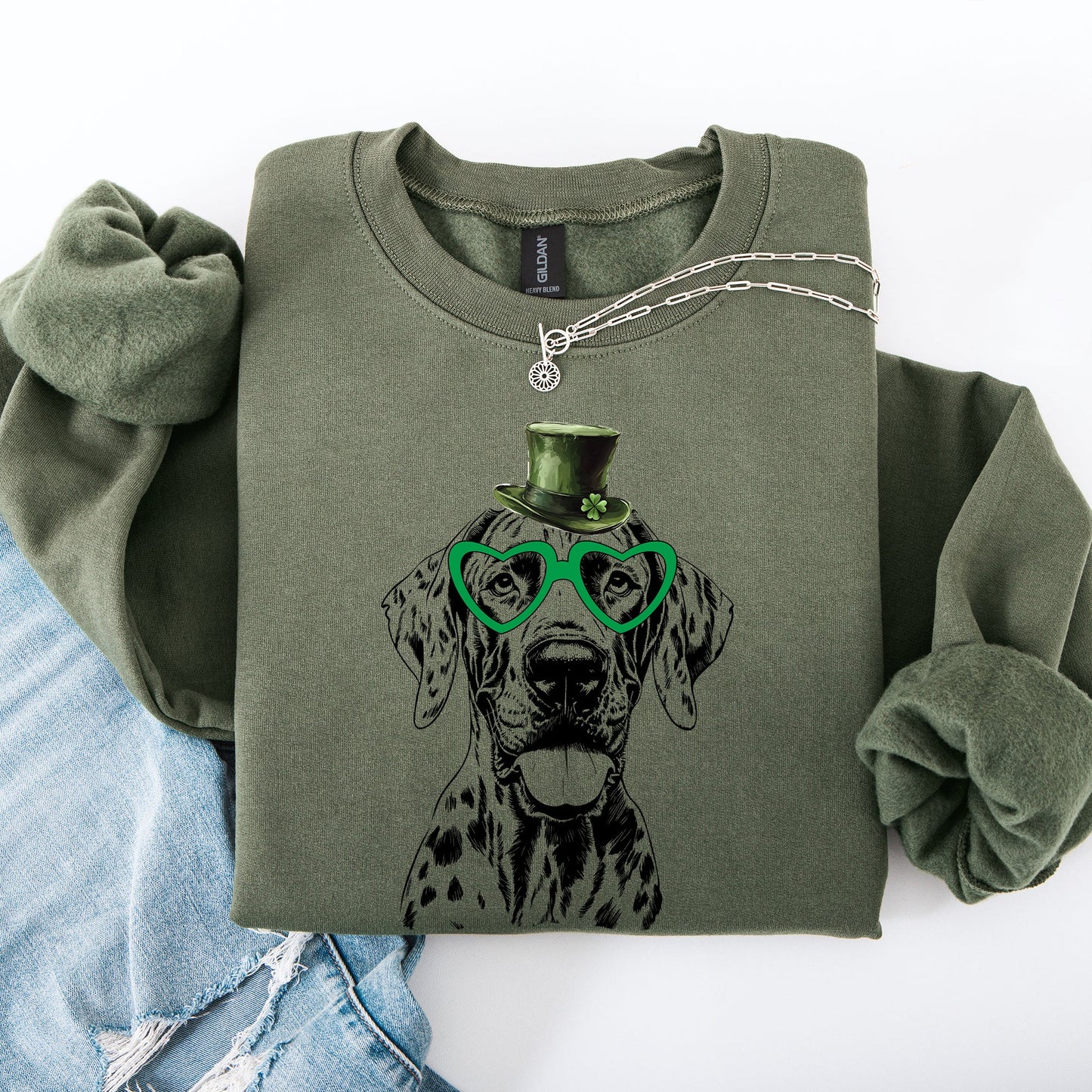 Great Dane, Adorable Dog, St Patrick's Day, Lucky, Irish Sweatshirt
