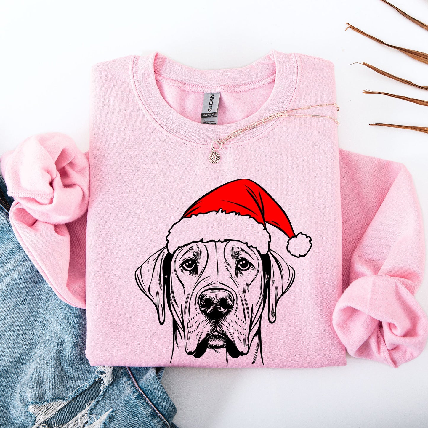 Great Dane, Santa, Dog, Christmas, Dog Lover, Pet Sweatshirt