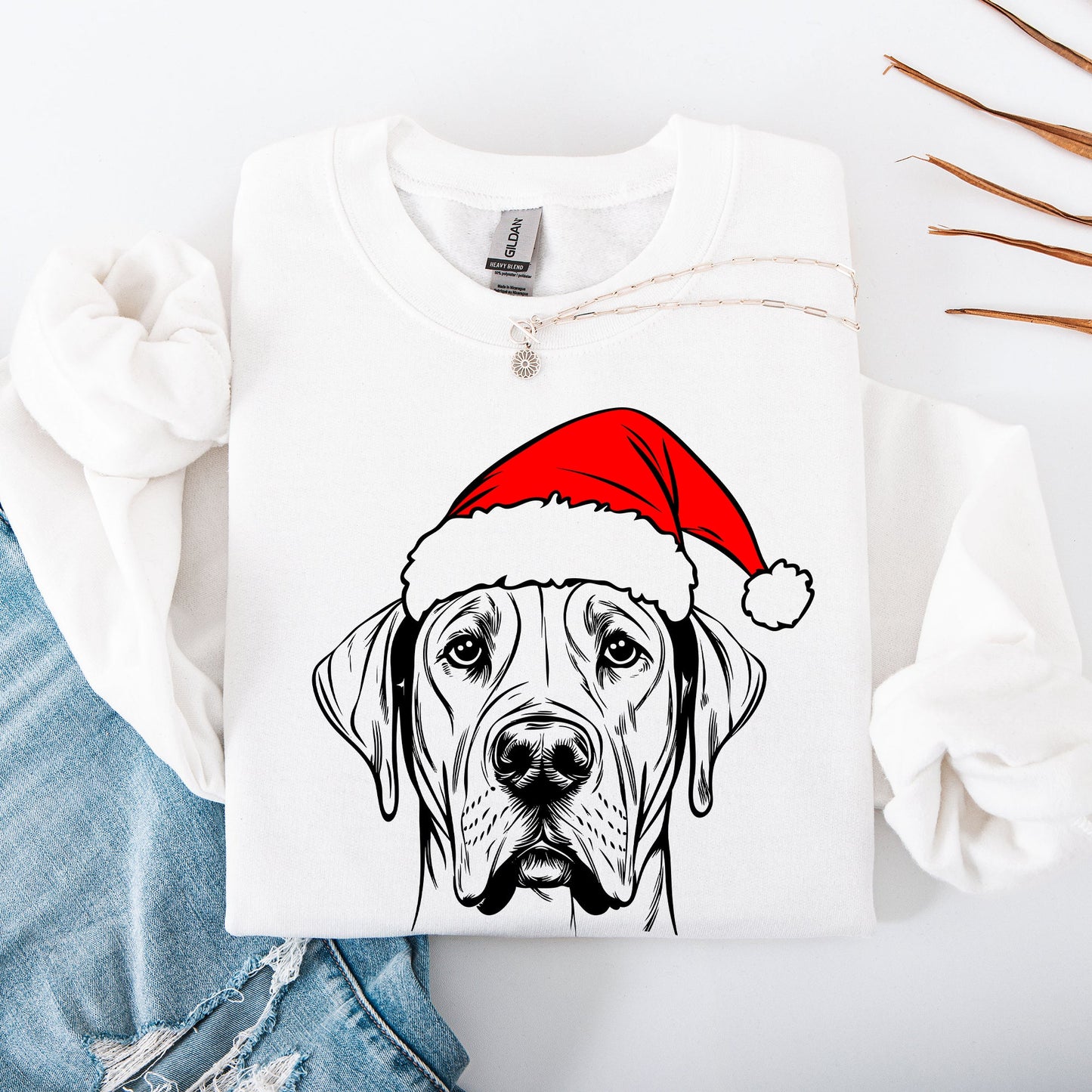 Great Dane, Santa, Dog, Christmas, Dog Lover, Pet Sweatshirt