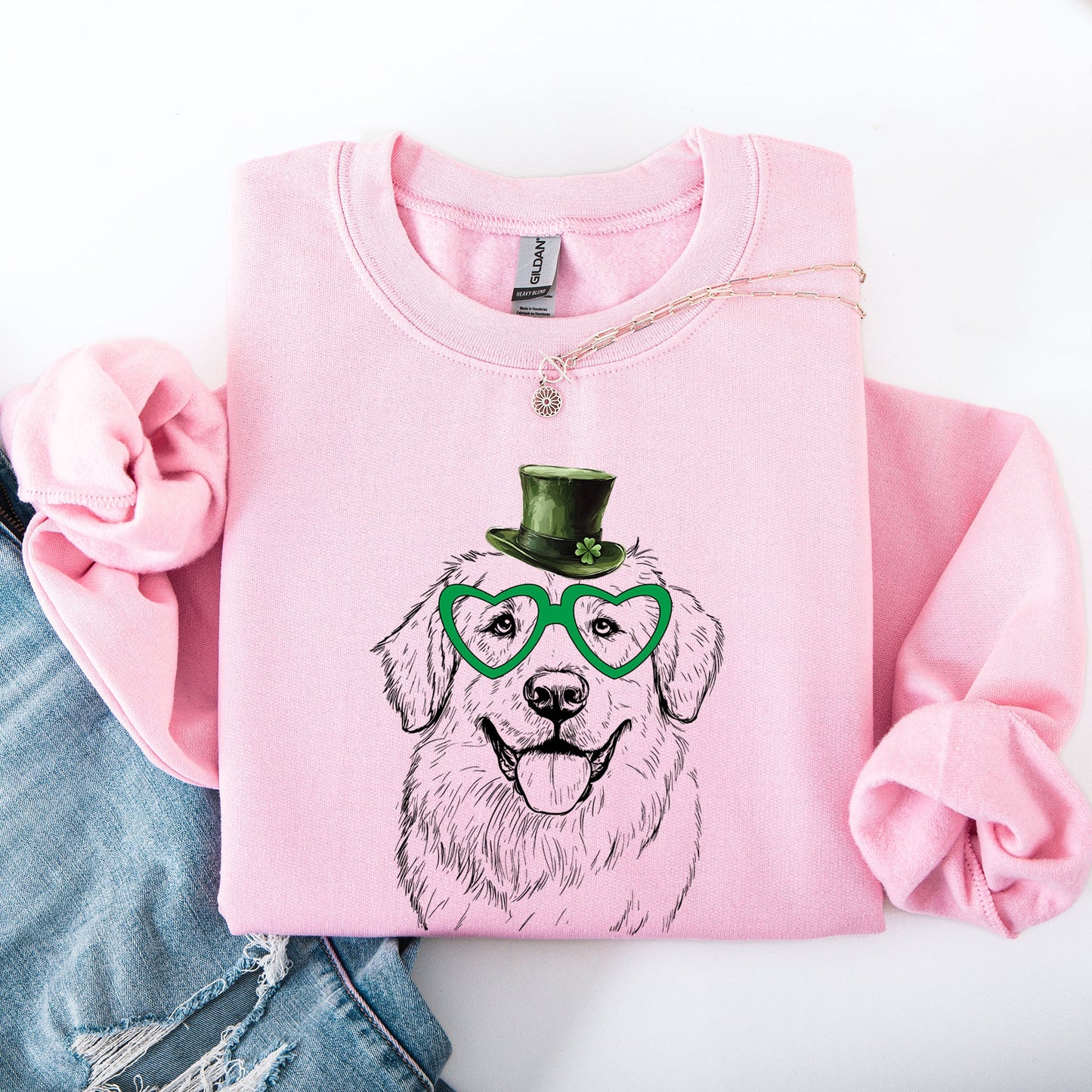 Great Pyrenees, Adorable Dog, St Patrick's Day, Lucky, Irish Sweatshirt