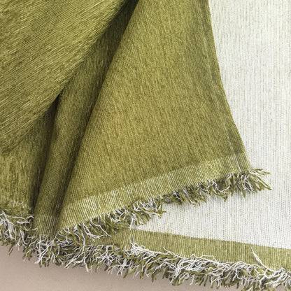 Solid Color Chenille Sofa Throw Blanket, Soft & Plush Decorative Couch Throw Cover