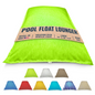 Pool Float Bean Bag Lounger - Extra Large No Air Inflation needed, Made in USA