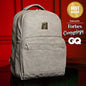 Grey Leather Commuter Bag