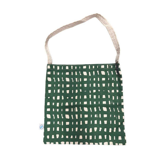 Fair Trade Crossbody Tote (Grid)