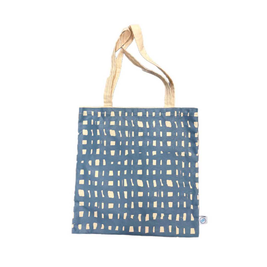 Fair Trade Flat Tote (Grid)